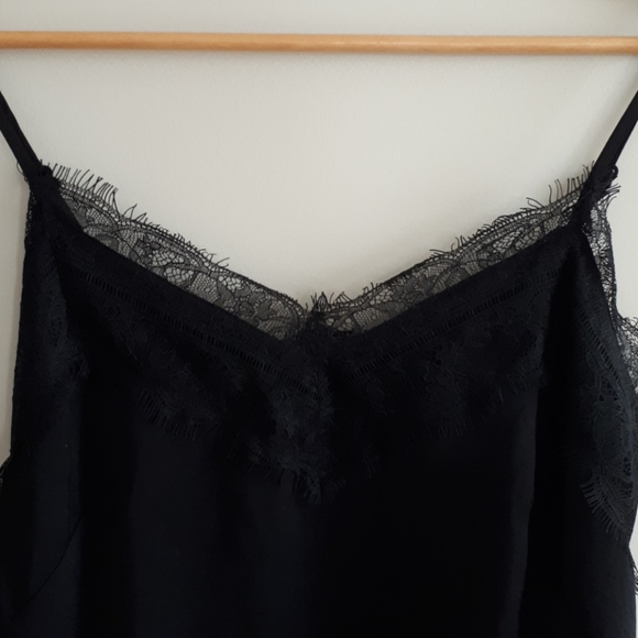 Black Lace Detail Cami Sz XS - Picture 6 of 14